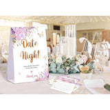 Butterfly Date Night Game, Date Night Ideas Sign With 50 Cards, Bridal Shower Game, Modern Bridal Shower Decorations, Wedding Date Night Advice - 06