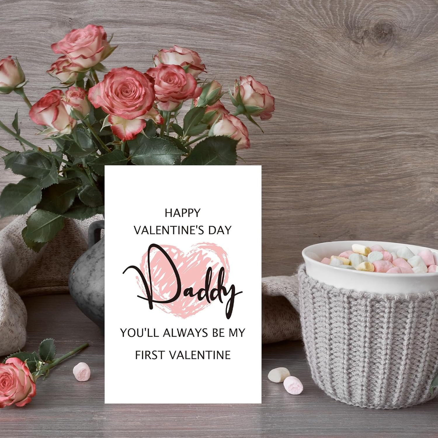 Valentines Day Card For Father, Funny Dad Valentine'S Day Greeting Card, First Valentine'S Day Card, Always Be My First Valentine Daddy