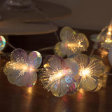 Fiber Optic Flower String Lights Battery Operated With Timer, 6.5Ft 10 Led Flower Garland Lights Fairy Lights For Room T