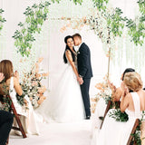 24 Pack Wisteria Hanging Flowers, 3.6 Feet Wisteria Flowers Hanging Garland, Silk Artificial Wisteria Flower Vine String For Wedding Party Home Office Wall Decor (White)