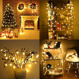 Star String Light For Christmas 20Ft Battery Operated Waterproof For Outdoor Party Wedding Xmastree Decor