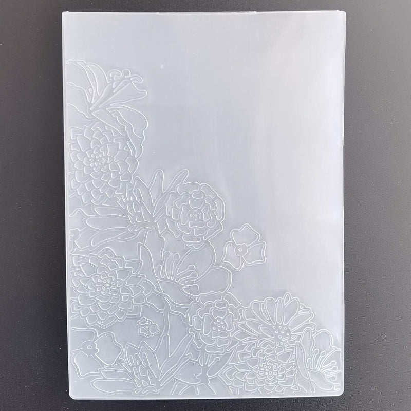 Spring Flower Decoration Plastic Embossing Folders For Card Making Scrapbookin