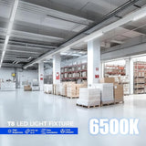 2 Pack 4FT T8 LED Shop Lights 50W 7000LM 6500K V Shape Ceiling Fixtures for Garage Workshop