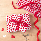 Valentine'S Day Tissue Paper, Romantic Red Hearts Design Wrapping Tissue Paper For Holiday Gift Bags, Packaging, Art Crafts, Wedding, Anniversary Decor, 19.5 X 25.9 Inches, 20 Sheets
