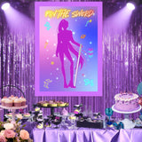 Kpop Movie Hunters Decorations Pin The Sword Birthday Party Games Decorations, Magic Music Themed Poster With 24 Reusable Sword Stickers For Party Supplies Favors- 19.5Inch X27.5Inch