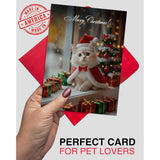 Ragdoll Kitten Christmas Greeting Card – Merry Christmas Cat Card For Pet Lovers, Blank Inside, 5X7” Premium Holiday Card With Red Envelope – Cute Cat Art, Made In Usa By Pet-Friendly Small Business