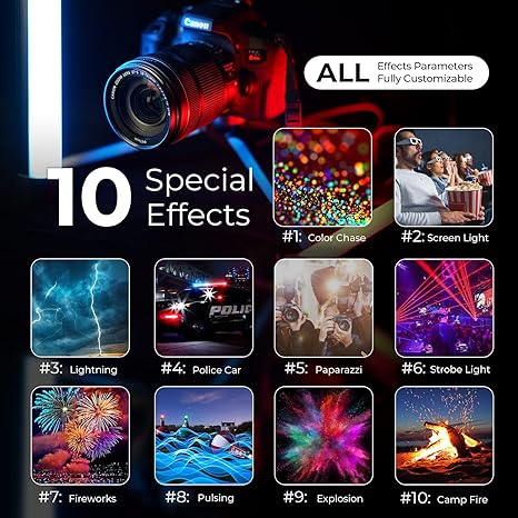 TLX1 RGB Tube Light Portable LED Video Light with App Control Rechargeable Magnetic Design