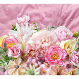 60Pcs Faux Flower Heads Bulk Small Daisy Roses Fake Mini Pink Silk Artificial Flower With Green Leaves For Craft Garland Graduation Cap Wedding Bridal Baby Shower Home Party Decoration Diy Cake Decor