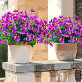 Artificial Plastic Flowers For Outdoors,20 Bundles Outside Fake Flowers Uv Resistant Flower Faux Plants For Outdoor Home Garden Yard Décor(Fuchsia)