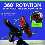 Bike & Motorcycle Phone Mount, Easy Install, Fits iPhone, Galaxy - 3 Bands