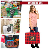12Pcs Extra Large Christmas Gift Bags, 16.9 * 12.6 * 7.1”, Reusable Tote Bags With Handle Non-Woven Christmas Bags For Gifts Wrapping Xmas Holiday