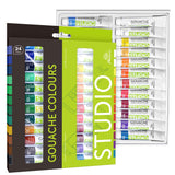 PHOENIX Gouache Paint Tubes - 24x12ml / 0.4 Fl Oz Non-toxic Gouache Painting Supplies Art Paints Set for Adults, Beginners, Students