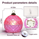 Glass Flameless Led Candles With Flickering Light, Battery Operated Jar Candles For Wedding Birthday Mothers Day Christmas Gifts For Mom Women Wife Grandma Home Decor
