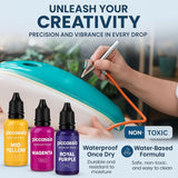 Airbrush Paint, 30 Water-Based, Quick-Drying Colors For Artists & Beginners, Ideal For Wood, Ceramic, Paper, Plaster, Canvas, Plastic (20 Ml/Bottle)