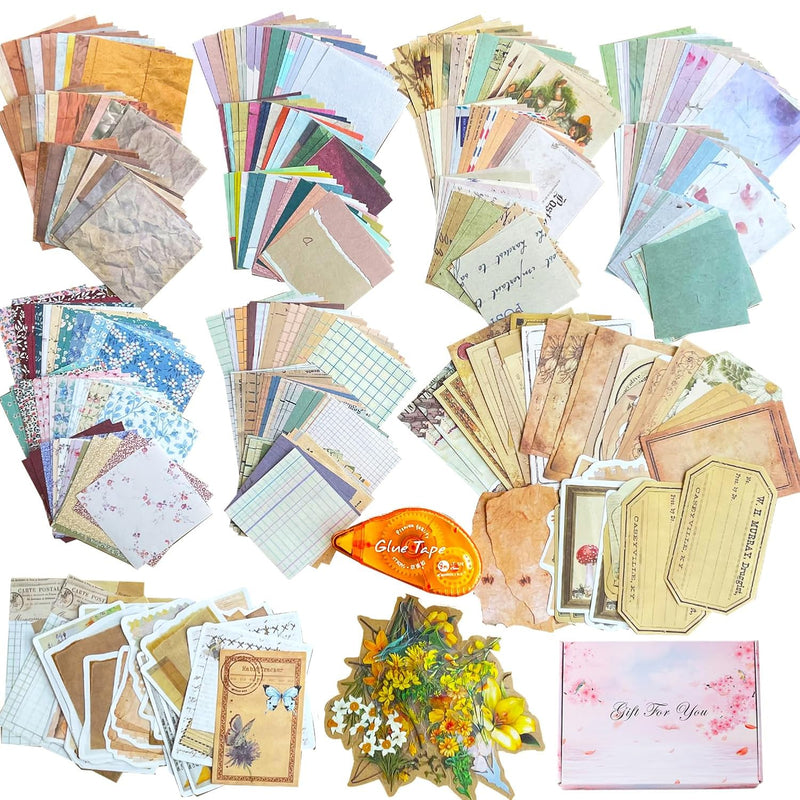 501 Pcs Scrapbook Supplies, Scrapbook Paper Kit 460 Sheets Thin Decorative Cra