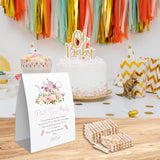 Don'T Say Baby Game For Baby Shower, 50 Wooden Clothespins And One Sign, Tea Party, Pins For Baby Shower Decorations, Gender Reveal Games, Baby Shower Supplies-Bb25