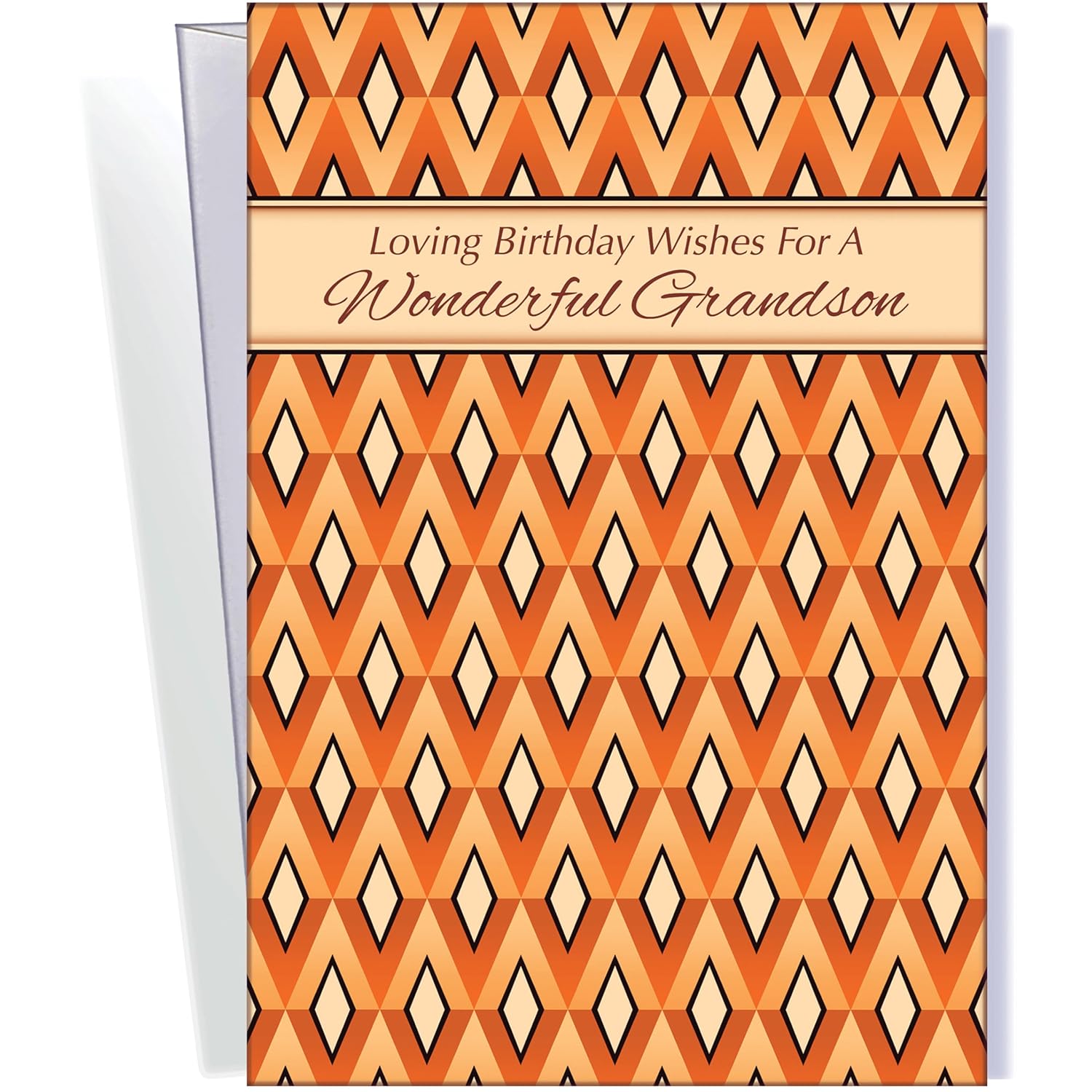 - Grandson Birthday Card - New - Made In Chicago - Large Card Opens To 10" X 7.75" - Packaged In Extra Sturdy Mailer - You Are Loved Grandson! - 70269