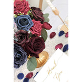 Artificial Wedding Flowers Combo For Bouquets & Centerpieces, Diy Flowers (Burgundy & Navy)