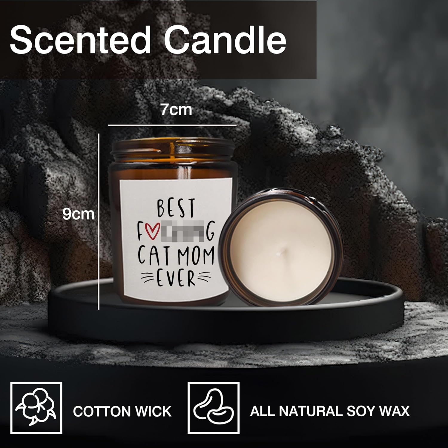 Cat Mom Gifts For Women, Cat Candle, Cat Mom Gifts Candle, Best Cat Mom Gifts, Funny Cat Gifts For Women, Best Cat Mom Ever Scented Candles