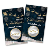 3.5"X2.1" Merry Christmas Scratch Cards - Christmas Eve Scratch To Win Game Cards - 40 Xmas Lottery Game For Xmas Parties,Family Gatherings,Increase The Game Atmosphere Prizes Activity - A02