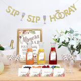 Sip Sip Hooray Banner Gold Glitter for Bachelorette, Wedding & Bridal Shower Decor