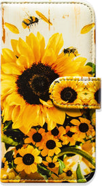 Pixel 9 Pro XL Sunflower Bee Wallet Case, Flip Cover, Card Slot, Kickstand