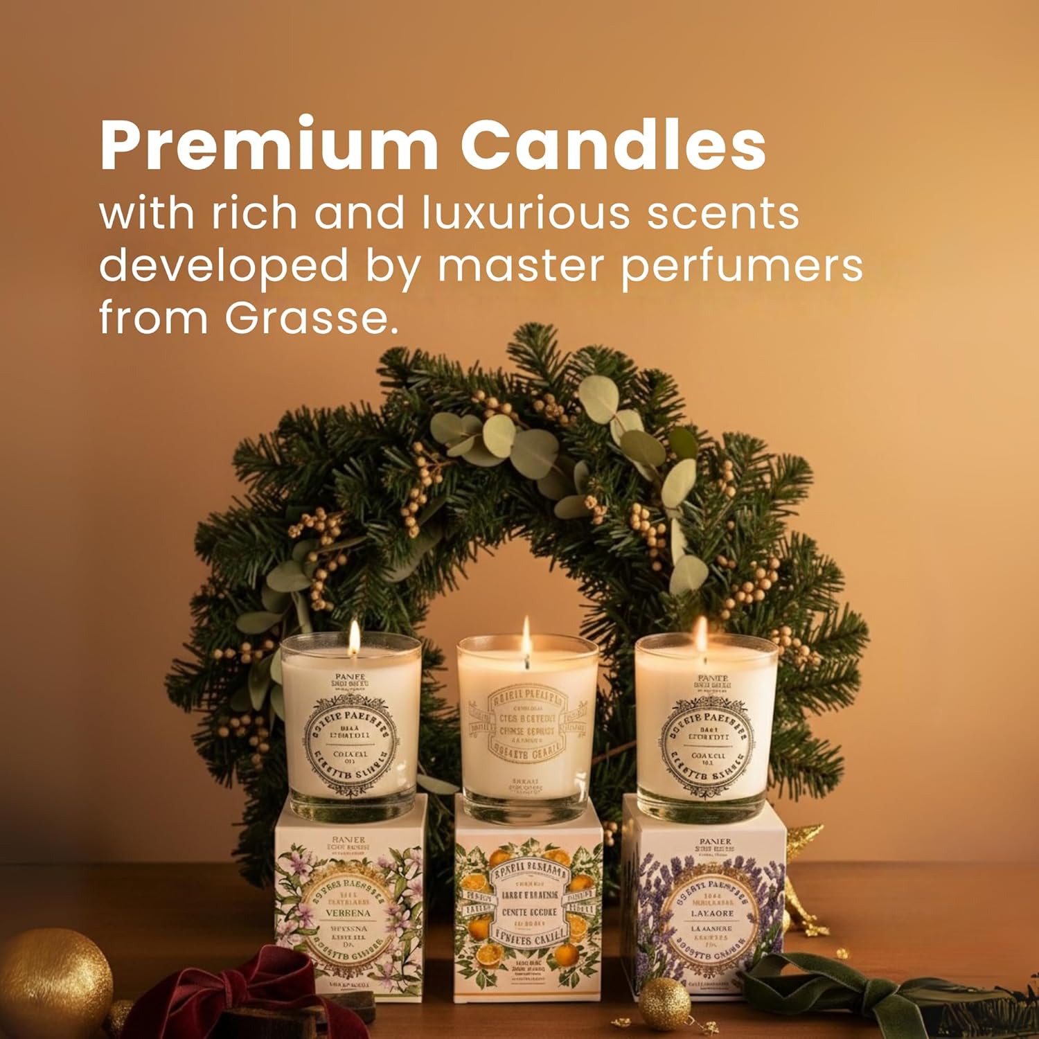 Panier des Sens Provence Candle - Hand-Poured in The South of France - Long Lasting Scented Candles up to 55 Hours Burn Time - Scented Candle - 100% Natural Cotton Wick - 6.3 oz Decorative Candles