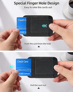 Upgraded MagSafe Wallet, Strong Magnetic Vegan Leather Card Holder - Black