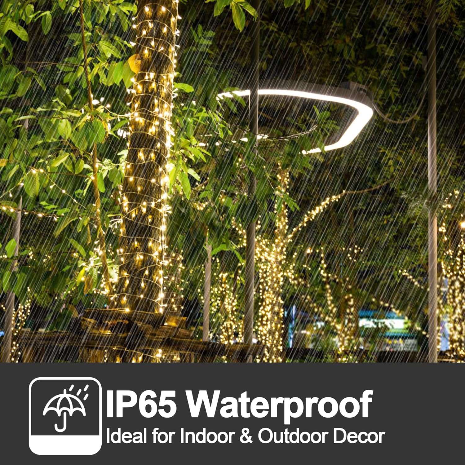 120Led String Lights For Bedroom Plug In, 33Ft Indoor Twinkle Fairy Lights, 8 Modes Christmas Twinkle Lights Outdoor Wat