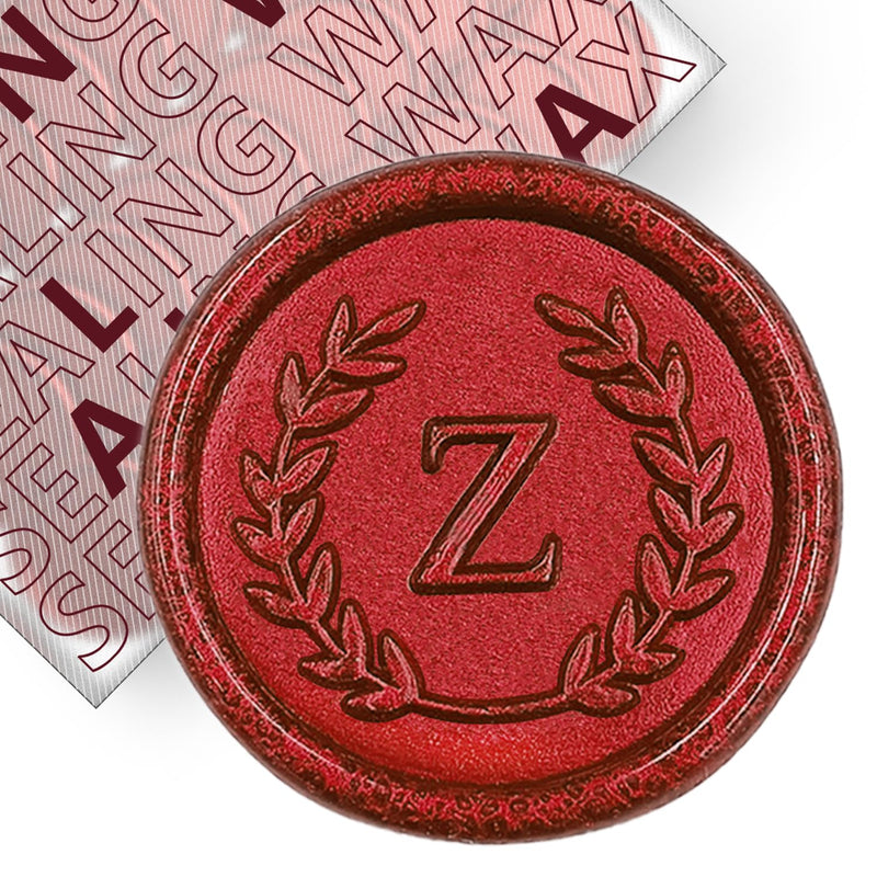 100Pcs Red Letter Z Adhesive Wax Seal Stickers, Hand-Made, No Need Seal Stamp,