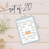 Funny Easter Game Set - 20 Pcs Who Is Most Like The Easter Bunny Double-Sided Fill In Style Game Cards, Friends, Bunny Egg Family Party Game & Activities (Bunny2) -A03
