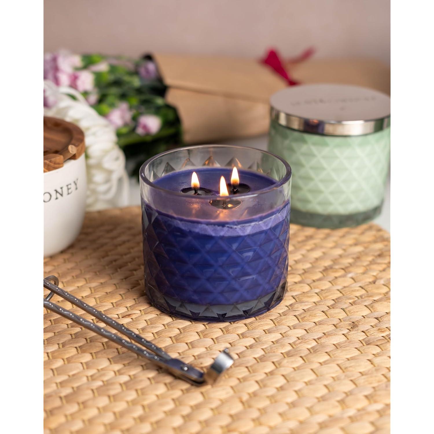 Original Medium Candle, Grapleberry Scented Candle, 14 Oz., Three Wicks, 100% Natural Soy Wax Candle, Notes Of Grape, Plum, & Sweet Vanilla | 35+ Hours Of Burn Time