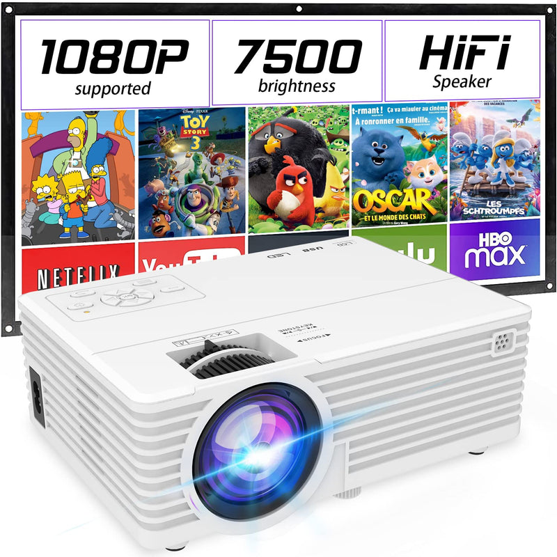 Mini Projector With Wifi, 2023 Upgrade 8500L Portable Projector, Support 1080P