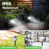 4 Pack 56 LED Solar Motion Sensor Spot Lights 2 in 1 Cool White Landscape Wall Lights