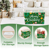 1 Pcs Merry Christmas Storage Basket, Santa Claus Storage Bins, Green Themed Foldable Storage Boxes, Christmas Boxes For Nursery Toy And Costume, Xmas Party Decoration Gifts