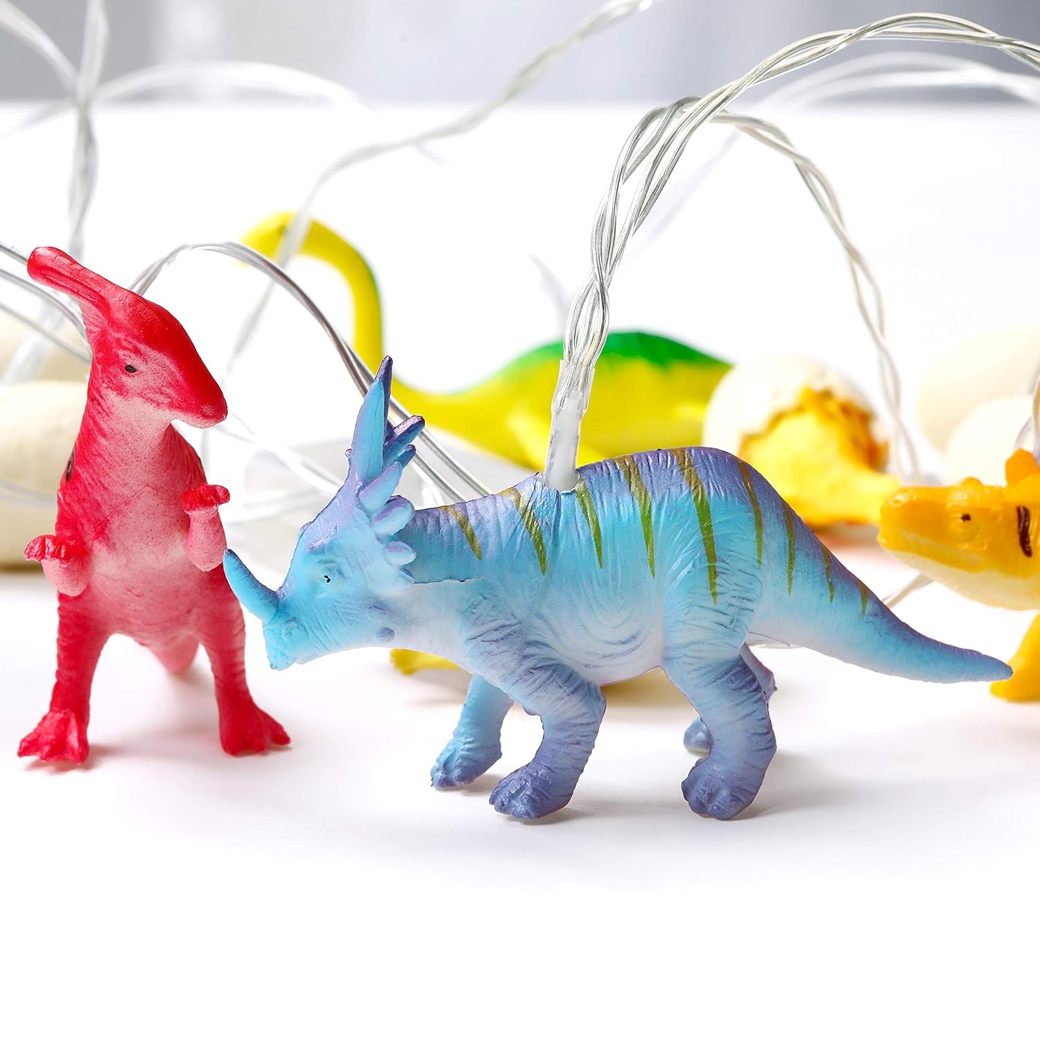 Led Dinosaur String Lights For Bedroom Battery Operated, Perfect For Boys Room, Tent, Garden, Patio, Christmas Tree Deco