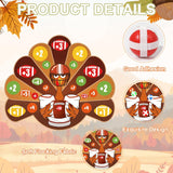 Thanksgiving Football Toss Games Fall Festival Turkey Board Thanksgiving Party Favors With 12 Balls And 2 Hooks Turkey Yard Games For Family Adults Activities Indoor Outdoor Sports Fun Decoration