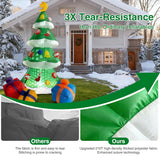 7.5 Ft Inflatables Christmas Tree Decoration, Christmas Inflatables Blow Up Yard Decoration With 3 Gift Boxes & Built-In
