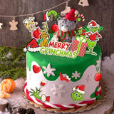 Merry Christmas Fondant Mold Christmas Cartoon Character Silicone Molds Xmas Gift Hat Chocolate Candy Mold For Cake Decorating Cupcake Topper Gum Paste Polymer Clay