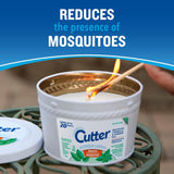 Cutter Candle, Outdoor Soy Wax Candle Made with Real Citronella Oil and Cornmint Oil Reduces The Presence of Mosquitoes with A Light, Fragrant Citronella and Mint Scent, 11 Ounces