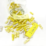 Capsule Letters Message, 100Pcs Lovely Mini Pill Shaped Message Capsule Letter, Capsule Letters Message Friendship Gift (Gradient Yellow)