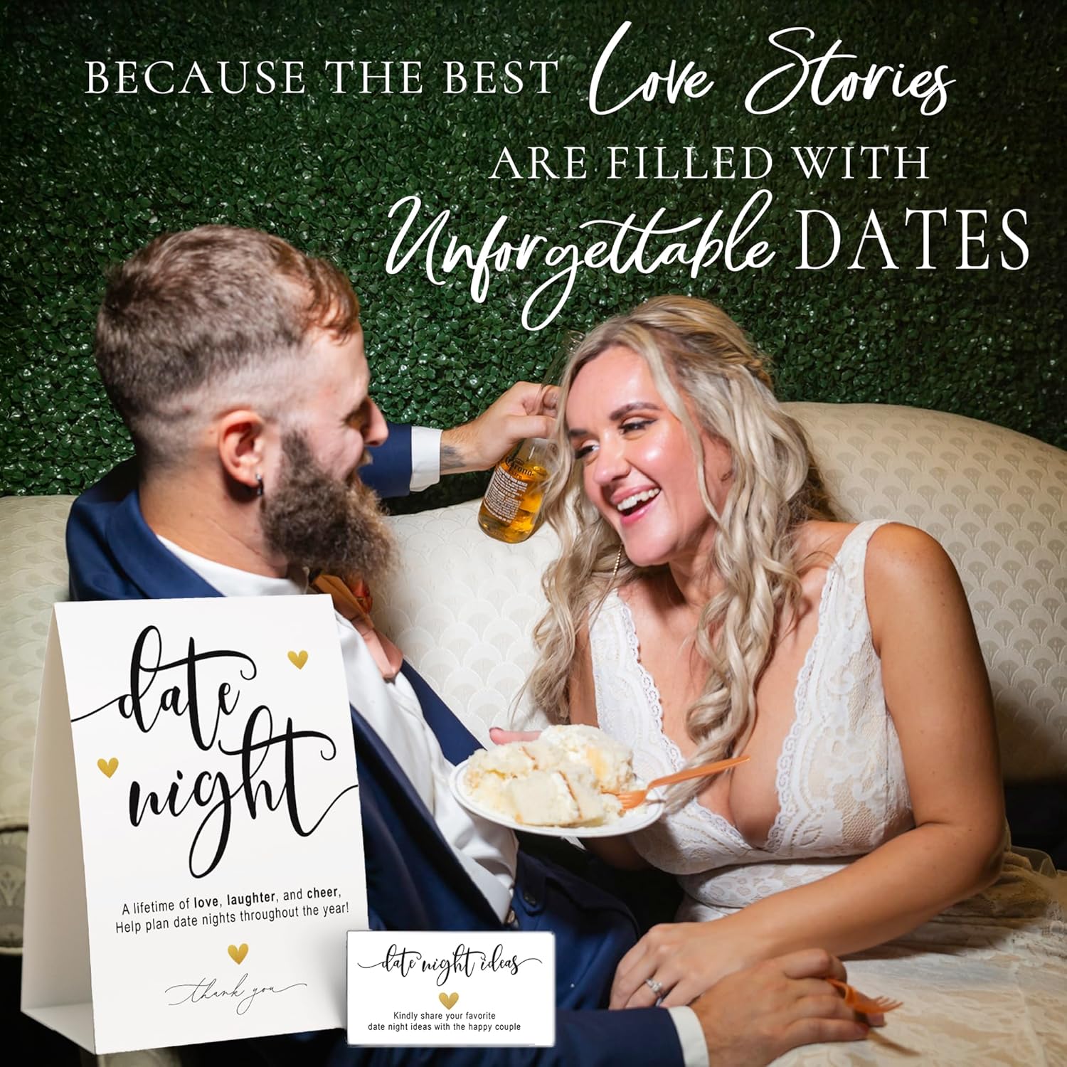 Bridal Shower Games, Date Night Game Sign And Cards, Wedding Party Activities