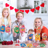 Valentines Day Cards For Kids School 48 Pack Mason Jar Valentine Day Gift Cards With Treat Bag Kids Exchange Cards For Boys Girls Classroom School Gift Party Favors (Candy Not Included)