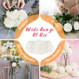 36 Pcs Artificial Chrysanthemums Flowers Ball Flowers, Fake White Flower, Silk Flowers, 2.75 Stemless Bridal Wedding Bouquet For Diy Floral Arrangement Wedding Home Garden Office Decoration