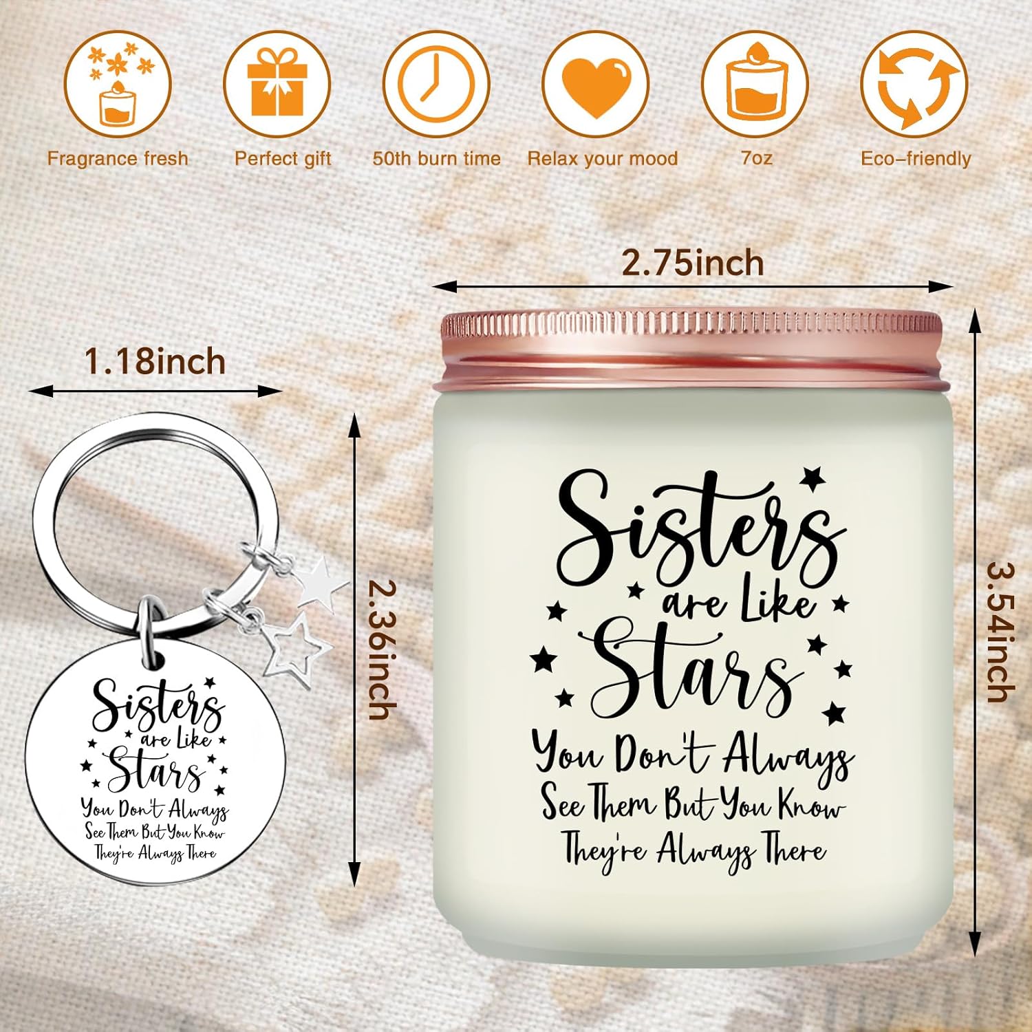 Sisters Gifts From Sister - Christmas Mother'S Day Birthday Gifts For Big Sister - Sisters Candle