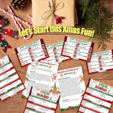 Christmas Friendly Feud Game For Family Activity, Christmas Ice Breaker Party Games For Game Night, Winter Holiday Party Supplies, Feud Trivia Quiz Cards -Gm01