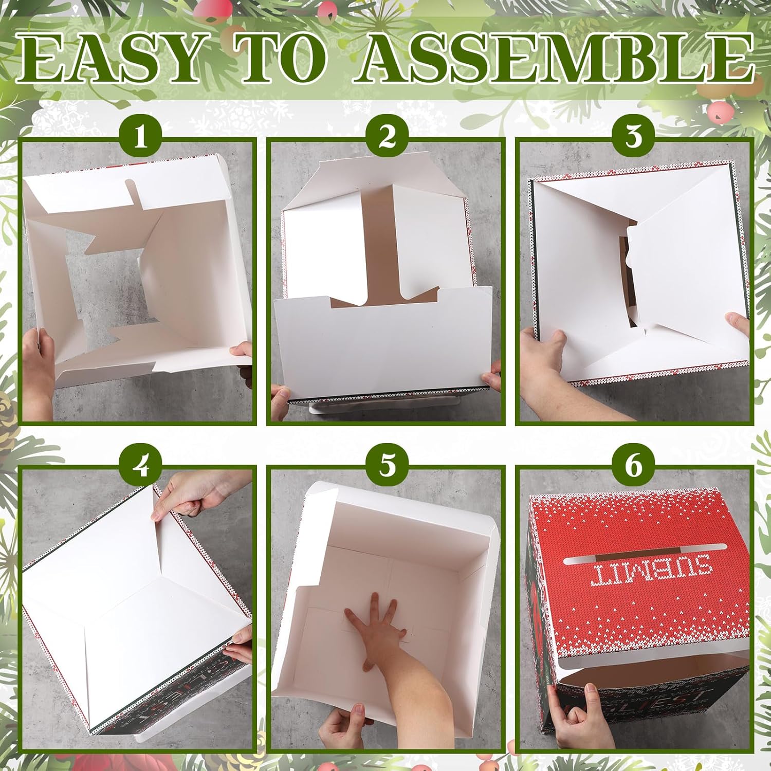 51 Pcs Ugly Sweater Party Voting Cards Sets With 1 Ugly Sweater Contest Ballot Box And 50 Voting Cards For Xmas Decorations Winter New Year Office Holiday Party Supplies