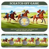 Horse Race Scratch Off Games, Kentucky Horse Derby Ice Breaker Cards For Horse Racing Lover Party, 50 Sets With Stickers