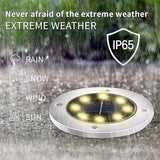 12 Pack 4.6 Inch Solar Garden Lights Waterproof Warm White Outdoor Pathway Lights