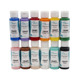 Duncan Oskit-1 Acrylic Paint Set, 12 Popular Colors In 2 Ounce Bottles With Free How To Paint Ceramics Book